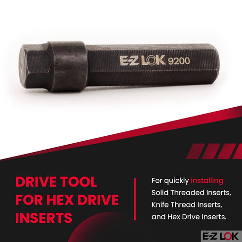 E-Z LOK-9200 Thread Insert Drive Tool for Hex Drive Threaded Inserts Installation Drill Install Install Tool, 3/8-16 Internal Threads...
