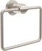DELTA FAUCET NIC46-DN Nicoli Wall Mount Square Closed Towel Ring Bath Hardware Accessory in Brushed Nickel...
