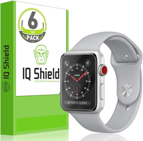 IQShield Screen Protector Compatible with Apple Watch 38mm (Apple Watch Series 3, 2, 1)(6-Pack)(Ultimate) Anti-Bubble Clear TPU Film...
