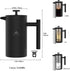 French Press Coffee Maker?12OZ Double Wall Vacuum Insulated 304 Stainless Steel for Home, Camping and Office...