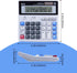 M&G Desk Calculator 12 Digit Extra Large LCD Display, Dual Solar Power and Battery, Accounting Calculator with Big Button, Battery Include, Perfec...