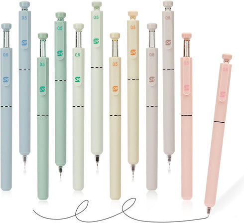 Gel Pens, 0.5 mm?12 Pcs? Quick-Dry Black Ink Pens, Fine Point, Smooth Writing Pens, Ballpoint Pens for Journaling, Ink Not Skip, Cute Aesthetic Of...