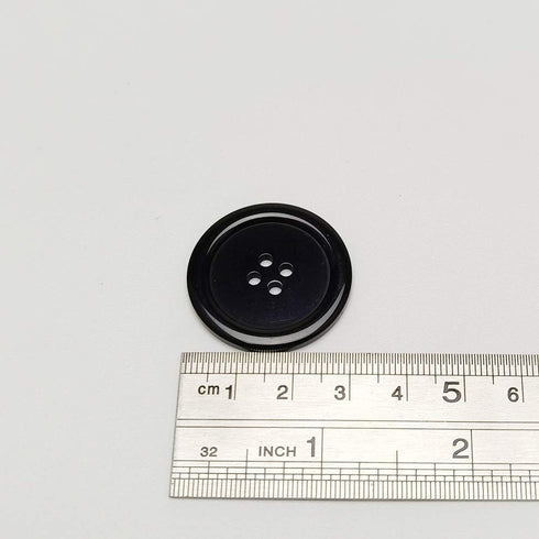 Chenkou Craft Mix Color Plastic Resin Circle Big Button 4 Holes DIY Craft Sewing (Black, 1 1/4"(30mm))...
