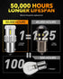 OXILAM Upgraded 1156 LED Bulbs Reverse Light, 6000K White 400% Brightness 3000 Lumens, BA15S 7506 1003 1141 P21W LED Bulb Used for Backup Tail Bra...