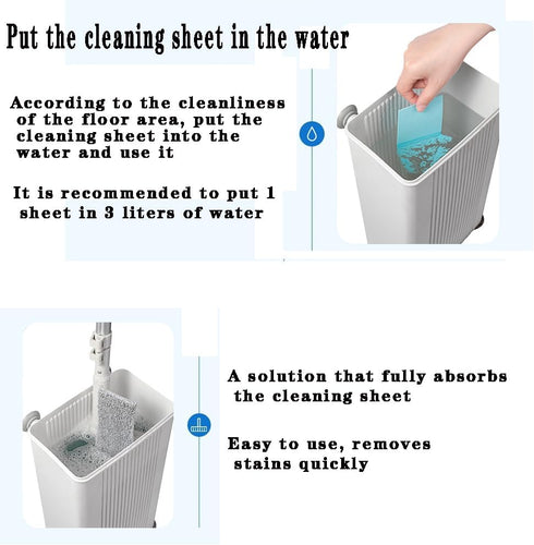 120pieces, Multi-effect floor cleaning sheet, strong decontamination tile household fresh fragrance, instant floor cleaning sheet (Blue)...