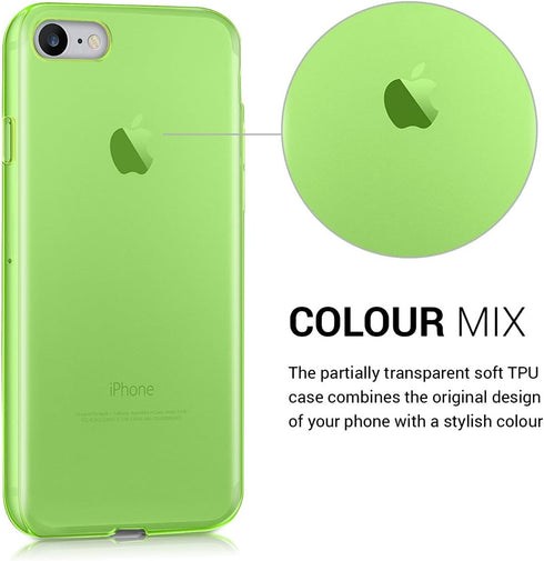 kwmobile Case Compatible with Apple iPhone SE (2022) / iPhone SE (2020) / iPhone 8 / iPhone 7 - Clear Case Soft Slim Flexible Protective TPU Phone...