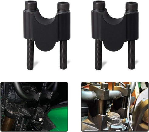 RANSOTO 7/8" Handlebar Risers Mount Clamp Handle Bar Riser 30mm Height Compatible with Kawasaki Honda Suzuki ATV Dirt Bike Yamaha MT-07 MT-09...