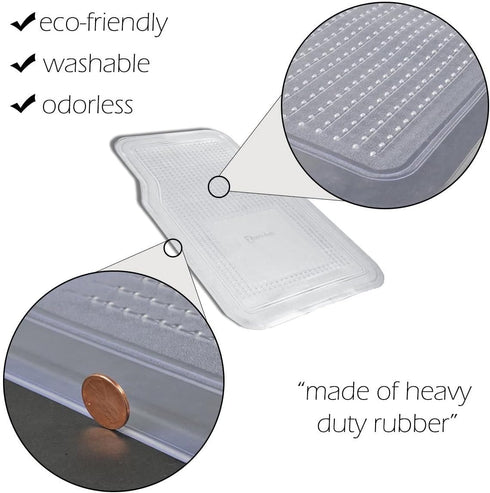 Zento Deals Car Floor Mat -Heavy Duty Weather Protection Mats (Clear)...