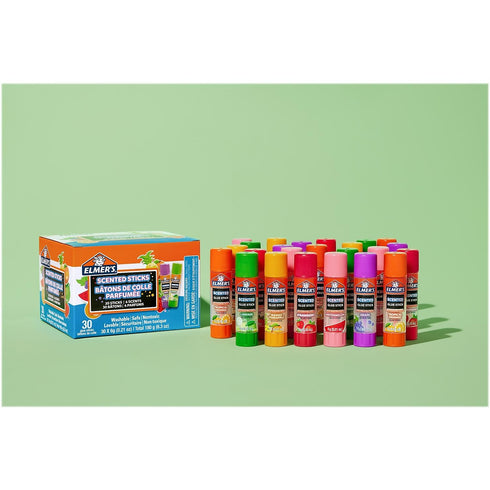 Elmer’s Scented Glue Sticks, Safe, Nontoxic School Glue, 30 Count (6g Each)...