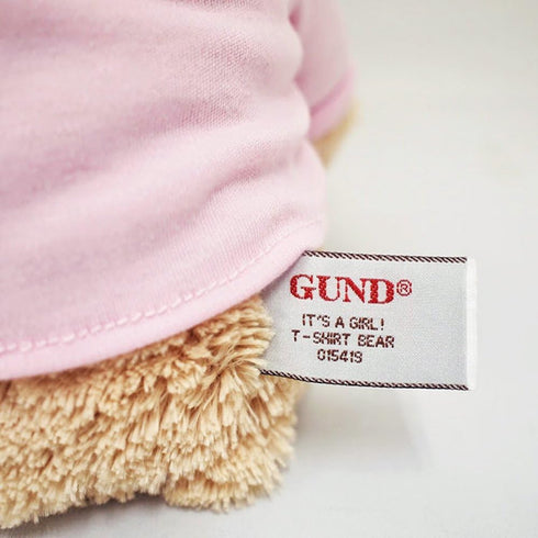 GUND It’s a Girl T-Shirt Teddy Bear Stuffed Animal Plush in Pink, 12” , Tan...