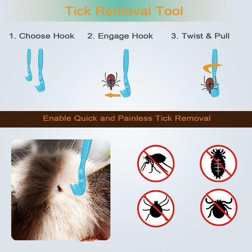 Pet Grooming Comb Kit, Tear Stain Remover Brush, Undercoat Rake for Dogs & Cats, Dematting Tool for Long Haired Dogs Kittens Puppies, Flea Comb fo...