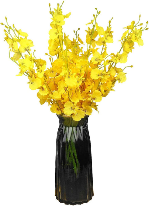 Artificial Flowers Orchids Silk Fake Flowers in Bulk, 10 Pcs (Each 20”), for Wedding Festive Party Home Office Decoration, Not Include Vase...