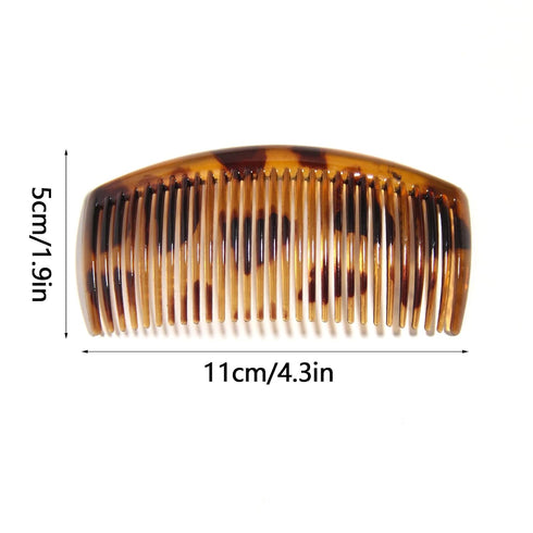 Furling Pompoms Pack of 6 Plastic Side Hair Combs for Women, Wide Tooth Comb for Curly Hair, Hair Clips for Girl Twist Combs Bridal Wedding Hair C...