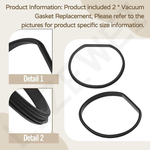 2 Pcs Replacement Gasket for Ryobi 18v Cordless Stick Vac PBLSV717 PCL720k PBLSV716K...