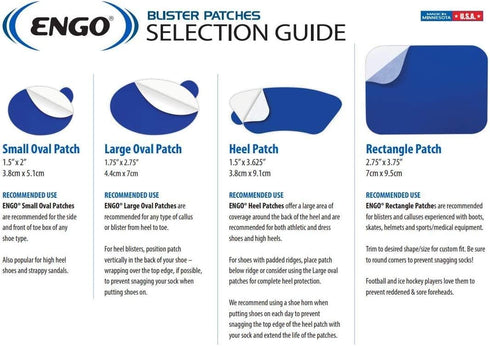 ENGO Blister Prevention Patches Oval Patches (Starter, 6, Count)...