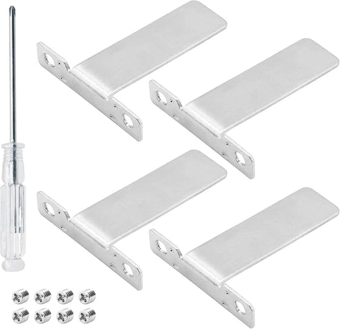 4 Pcs Aluminium Alloy Picture Frame Easel Back Photo Frame Easel Stand with Screws and Screwdriver...