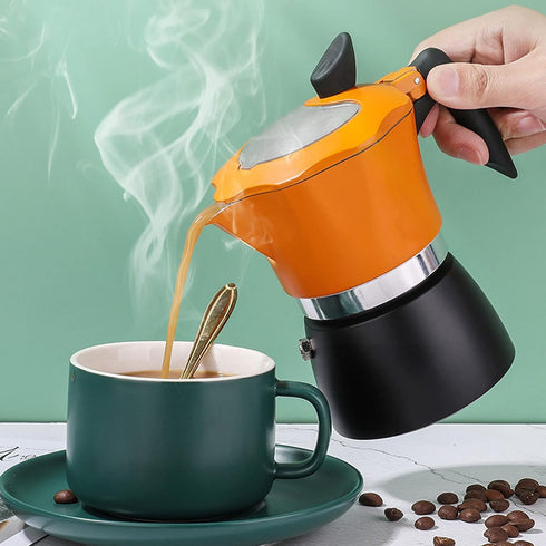 Aluminum Coffee Maker 150ML, Cuban Coffee Maker, Italian Coffee Maker, Stovetop Coffee Maker Moka Pot for Classic Italian and Cuban Cafe Brewing, ...