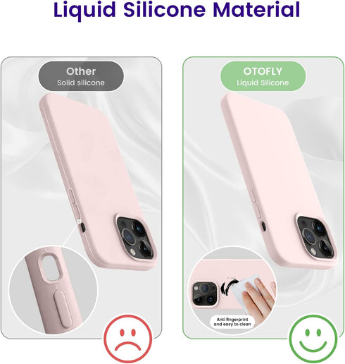 OTOFLY Designed for iPhone 14 Pro Max Phone Case, Silicone Shockproof Slim Thin Phone Case for iPhone 14 Pro Max 6.7 inch (Chalk Pink)...