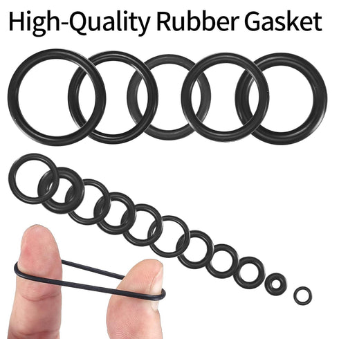 O Ring Assortment Kit, 360 Pcs Rubber Washer Orings, 24 Sizes Pressure Washer O Ring Kit for Faucet, Hose, Automotive, Air Gas Plumbing Sealing Re...