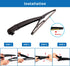 WTI Rear Wiper Arm Blade Set Compatible With Nissan Rogue 2014-2019 / Rogue Sport 2017-2019 / Pathfinder 2013-2019 Rear Windshield Window Wiper Ki...