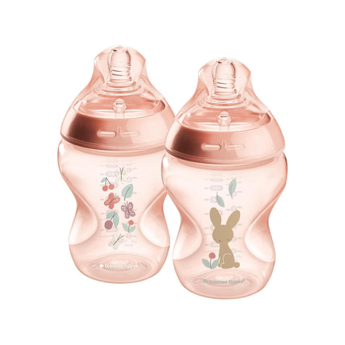 Tommee Tippee Baby Bottles, Natural Start Anti-Colic Baby Bottle, 9oz, 0+ Months, Slow Flow Breast-Like Nipple, Self-Sterilizing, Baby Feeding Ess...