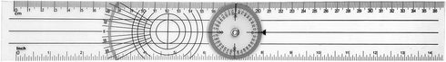 Clear Plastic Goniometer Can Rotate 360 Degree 7'' Arms, Quick Angle Protractor Measuring Tool...