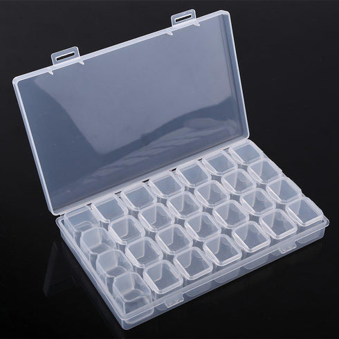 Adjustable 28 Slots Clear Plastic Medicine Pill Jewelry Organizer Storage Box Container,Bead Organizer Craft Organizer Box Pill Organizer Suitable...