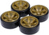 4Pcs 63mm RC Drift Car Tires Hard Tyres Plastic Wheel Rims for 1/10 Traxxas HSP Tamiya HPI Kyosho On-Road Drifting Car Spare Parts (Gold)...