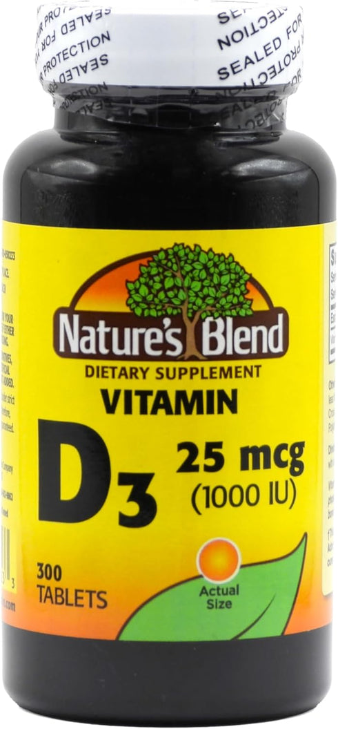 Nature's Blend Vitamin D3 1000 IU 300 Tablets...