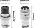 2 Sets Aviation Connector 4P 10A GX20-4 Waterproof Metal Male Female Wire Panel Power Chassis Fittings Connector Aviation Plug Silve...