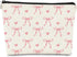 Pink Coquette Bow Aesthetic Makeup Cosmetic Bag, Cute Makeup Bag, Trendy Preppy Makeup Bag, Preppy Stuff, Coquette Stuff, Preppy Gifts, Cute Makeu...