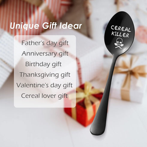 Mens Gifts Valentines Gifts for Him - Personalized Gifts Funny Gifts for Men Dad Grandpa, Cereal Killer Spoon...