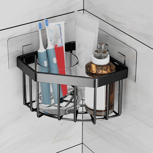 1 Pcs Sink Sponge Holder, Multi-Purpose Household Corner Sink Strong Bearing Capacity No Drilling Space Saving Sink Organizer for Bathroom, Deskto...