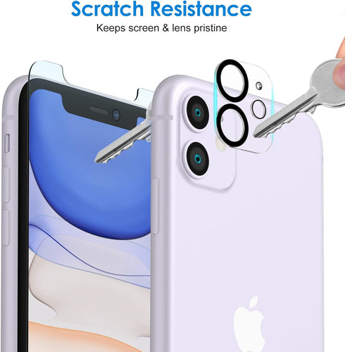 JETech Screen Protector for iPhone 11 6.1-Inch with Camera Lens Protector, Tempered Glass Film, 2-Pack Each...
