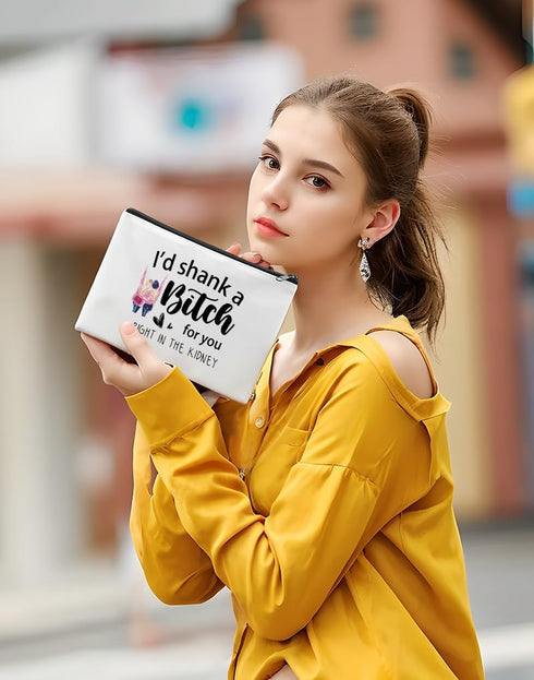 Friend Gifts for Women Funny Friendship Gifts Id Shank A B for You Gifts Friends Makeup Bag Bestie Makeup Bag Friend Friend cosmetic bags Gifts fo...