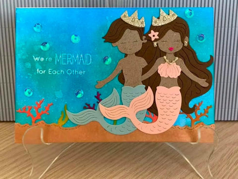 1pc Mermaid Sea Daughter Doll Dies Metal Cutting Die Cut for Paper Craft Handmade Card Making Greeting Cards Decoration Alina Craft Art Template...