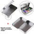 AKOAK 3 Pcs 3.7 x 2.4 x 0.8 Inches Silver Rectangular Empty Hinged Tins Box Containers for First Aid Kit,Survival Kits,Storage,Herbs,Pills,Crafts ...
