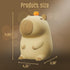 Cute Silicone Capybara Night Light – Soft Animal Kids Night Lights for Bedroom Portable USB Rechargeable Capybara Soft Light Lamp Touch Control Ki...
