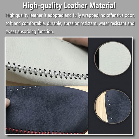 Gear Shift Knob Cover Automatic Transmission Boots Shift Lever Leather Sheath for Nissan Pathfinder 2013-2020?Beige Stitches?...