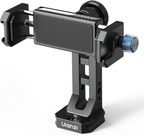 Ulanzi MA53 Metal Phone Tripod Mount Adapter with Arca Swiss/Uka Interface, 2 Cold Shoe, 360° Swivel Cellphone Tripod Adapter, iPhone Sumsang Hold...