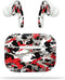 MightySkins Compatible with Apple Airpods Pro - Red Camo | Protective, Durable, and Unique Vinyl Decal Wrap Cover | Easy to Apply, Remove, and Cha...