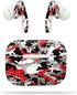 MightySkins Compatible with Apple Airpods Pro - Red Camo | Protective, Durable, and Unique Vinyl Decal Wrap Cover | Easy to Apply, Remove, and Cha...