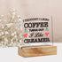 Coffee Desk Decor Acrylic Desk Sign I Thought I Liked Coffee Turns Out I Like Creamer Acrylic Plaque Home Kitchen Coffee Bar Desk Decoration 4.7"x...