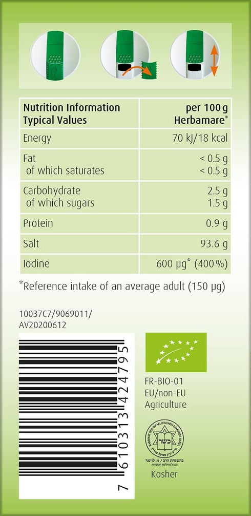 A.Vogel - Herbamare Sea Salt, Herbs and Vegetables - 250g...
