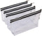 Multi-purpose Waterproof Clear Vinyl Zippered Toiletry Cosmetics Makeup Pouch With French Tape 4-pack...