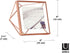 Umbra Prisma Picture Frame, 4 x 4 Photo Display for Desk or Wall, Copper...