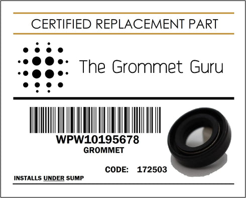 Dishwasher Diverter Motor Shaft Grommet for UNDER DISHWASHER and UNDER SUMP Application