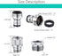 Sink Faucet Quick Connector,Faucet Adapter for Sink Connection Shower Hose/Garden Hose/Portable Washing Machine,Pet Bathing?Chrome....