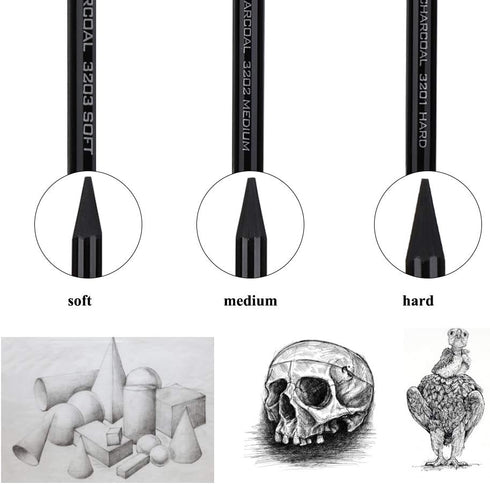Pssopp Charcoals,25pcs Woodless Charcoal Pencils, Charcoal Drawing Bar Sticks Sketch Pencils Artist Art Drawing Sketching Painting Tools Stationer...