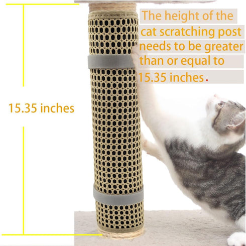 Cat Nail File Scratcher Wrapped Around a Cat Scratching Post, Cat Scratch Pad with 80 Aluminum Oxide Grit, Nail File for Cats Can Help to Trim You...
